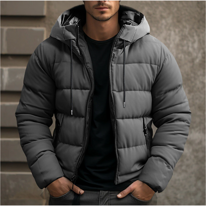 Warm Padded Hooded Mens Coat Jacket