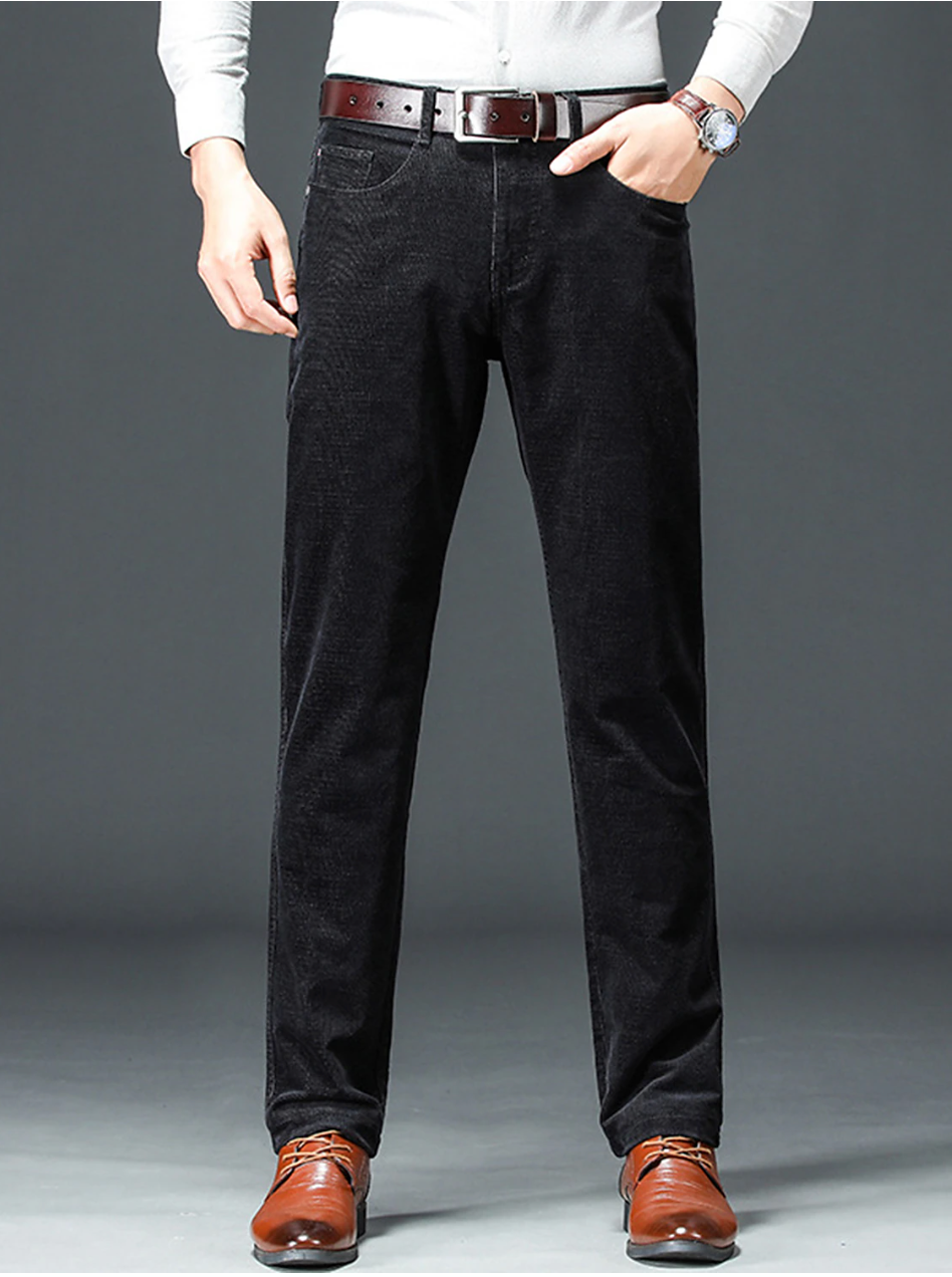 Men's Regular Fit Office Trousers Classic Style Comfortable