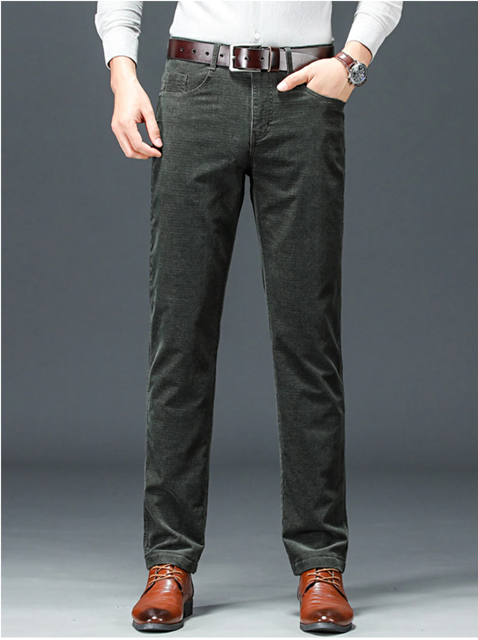 Men's Regular Fit Office Trousers Classic Style Comfortable