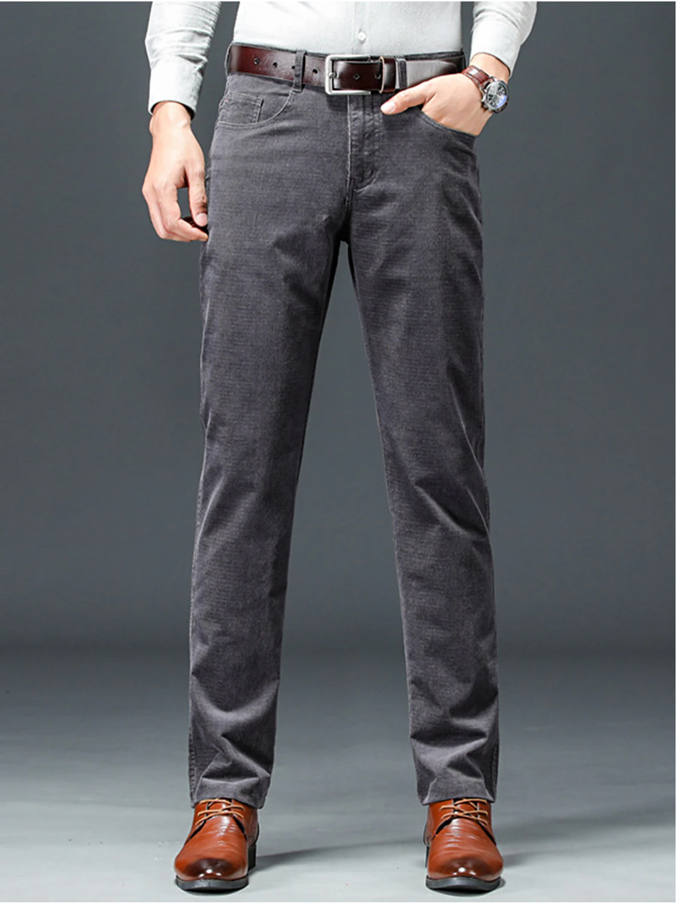 Men's Regular Fit Office Trousers Classic Style Comfortable