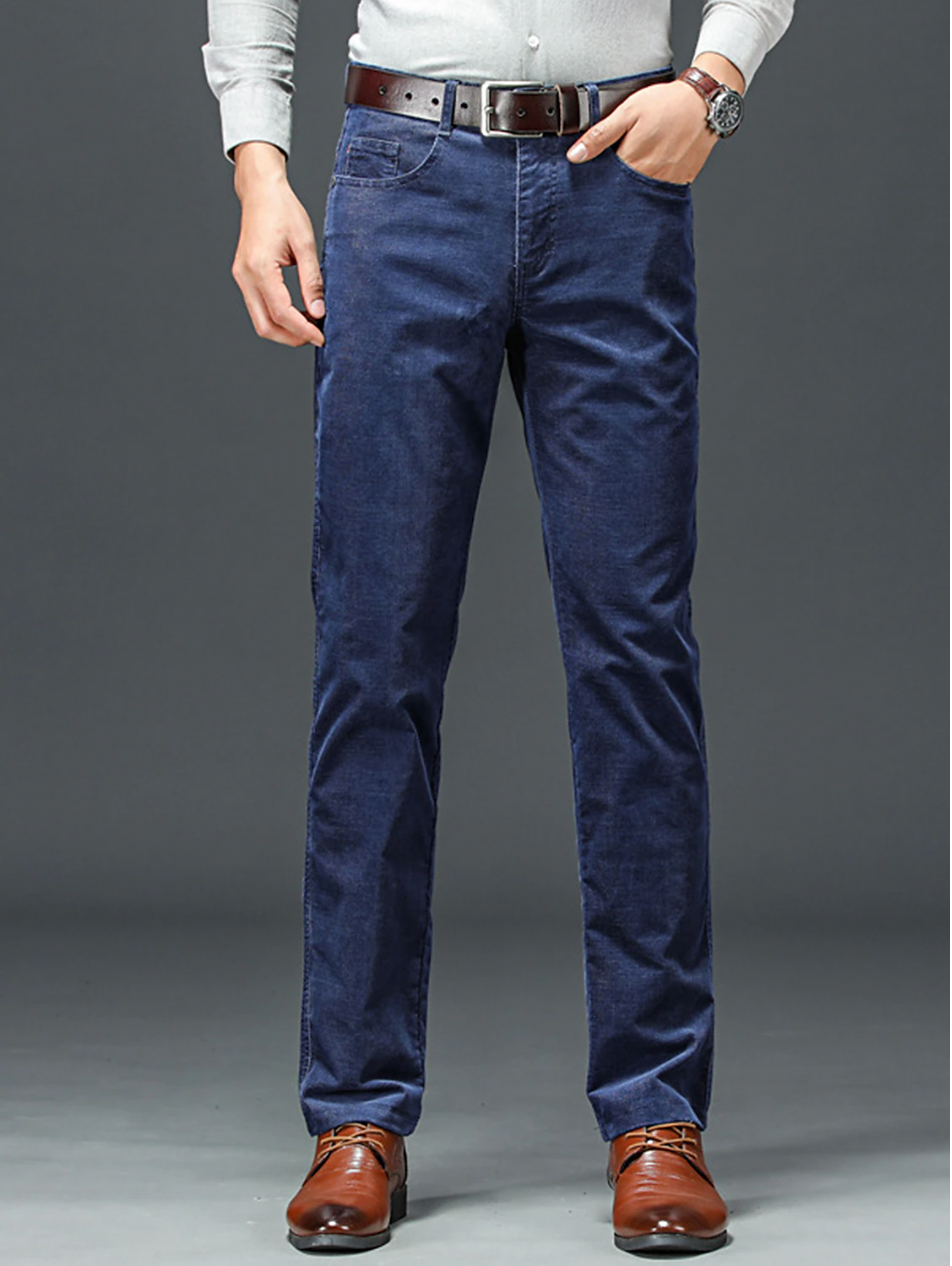Men's Regular Fit Office Trousers Classic Style Comfortable