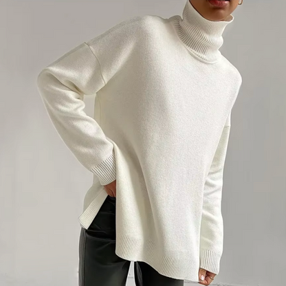 Relaxed Fit Crew Neck Long Sleeve Sweater