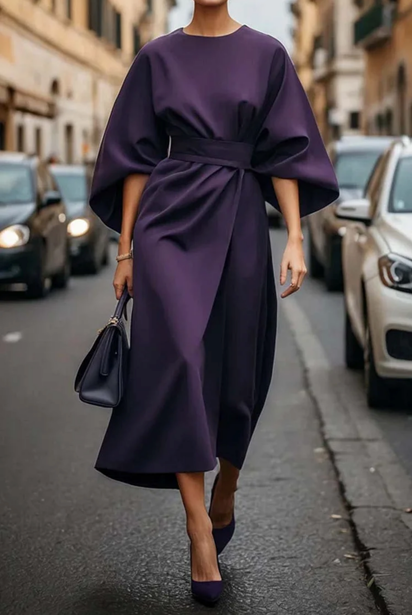 Elegant Floral Waist Dress for Women