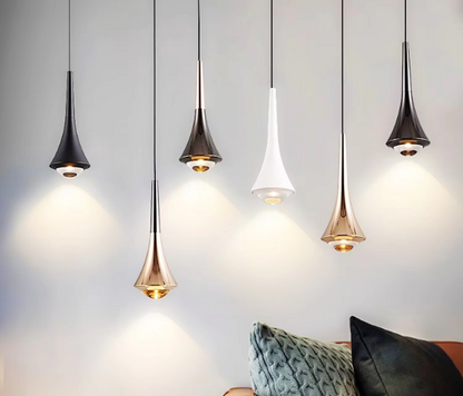 Sleek Glass Drop Ceiling LED Light Fixture