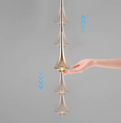 Sleek Glass Drop Ceiling LED Light Fixture