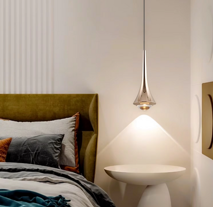 Sleek Glass Drop Ceiling LED Light Fixture