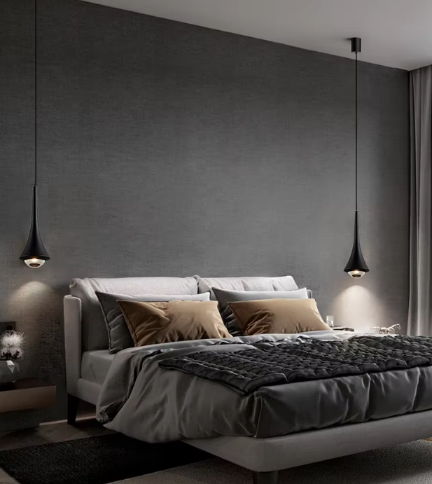 Sleek Glass Drop Ceiling LED Light Fixture