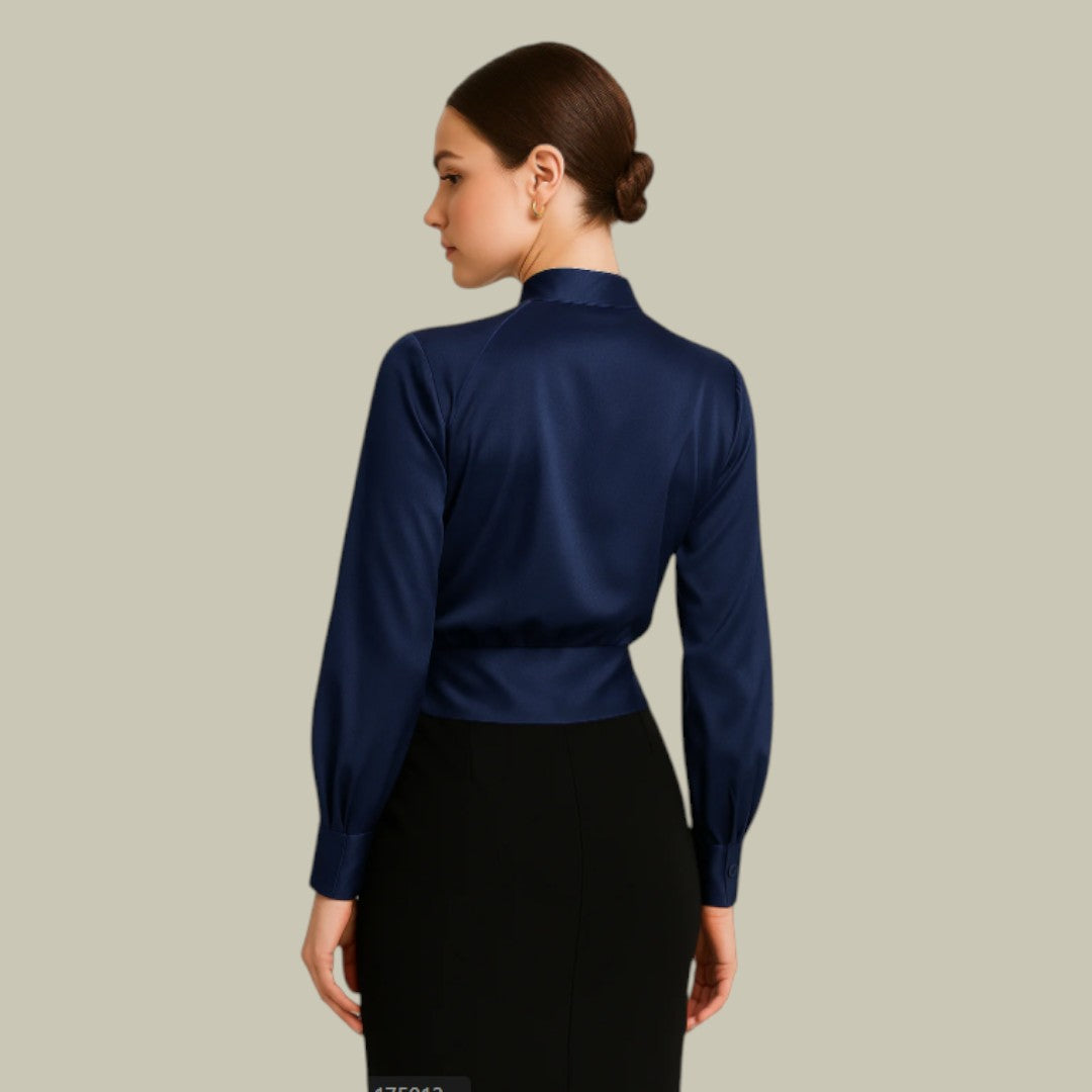 Classic Fit V-Neck Wrap Top