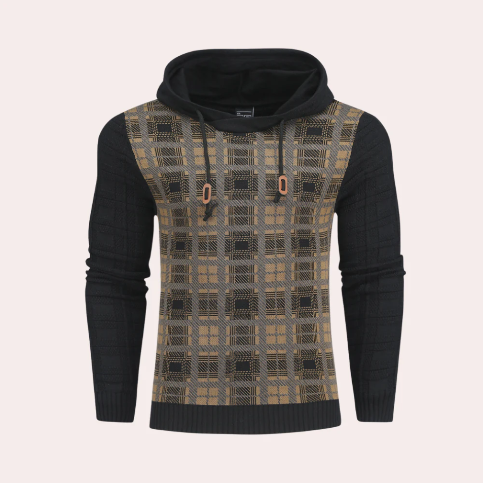 Men's Hooded Fleece Pullover Sweater