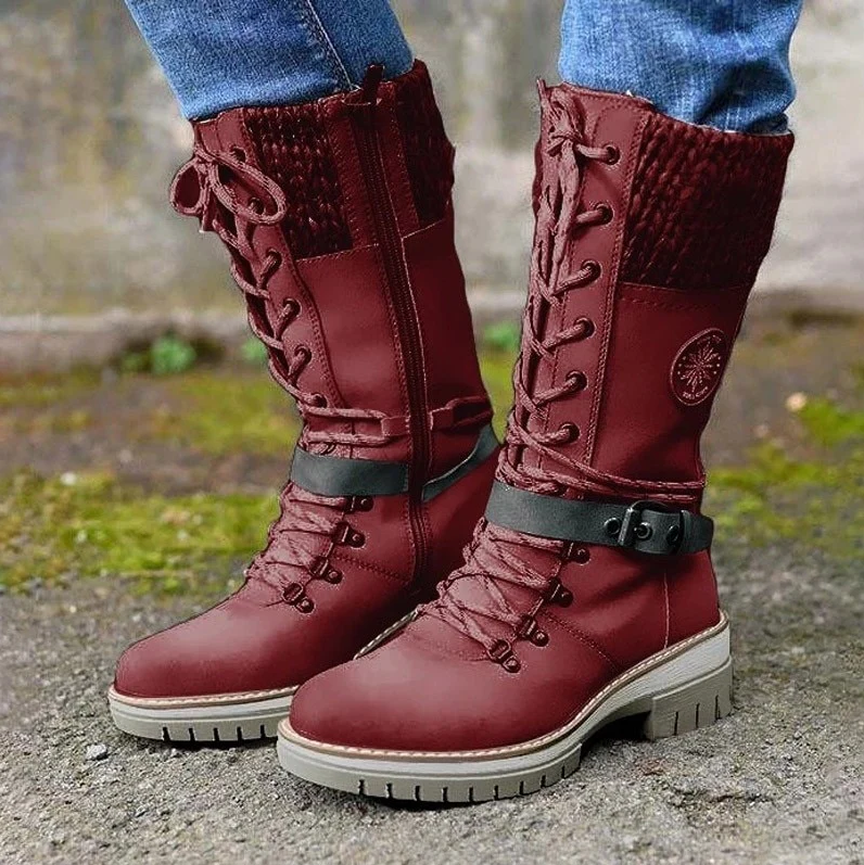 Warm Waterproof Women's Leather Ankle Boots