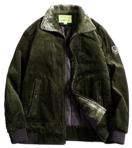 Warm Men's Corduroy Winter Coat