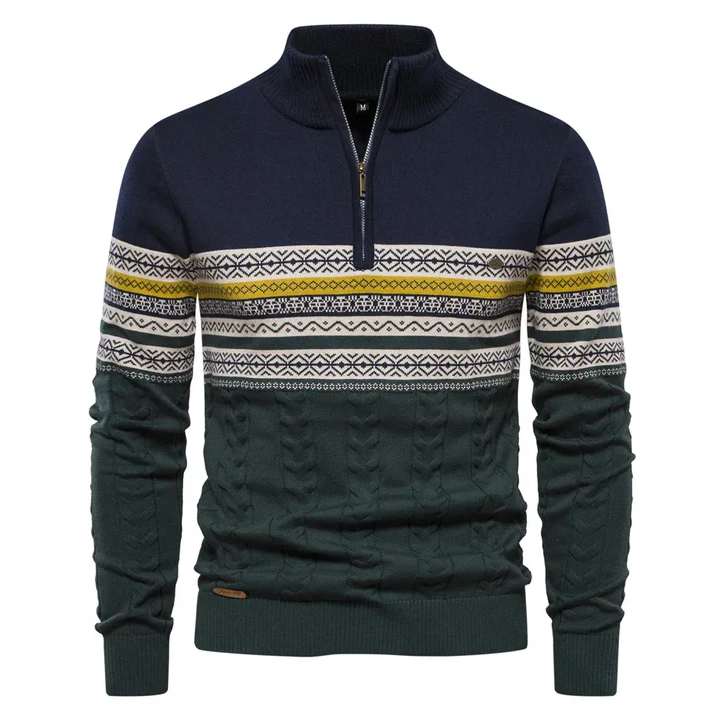 Vintage Style Patterned Women's Sweater