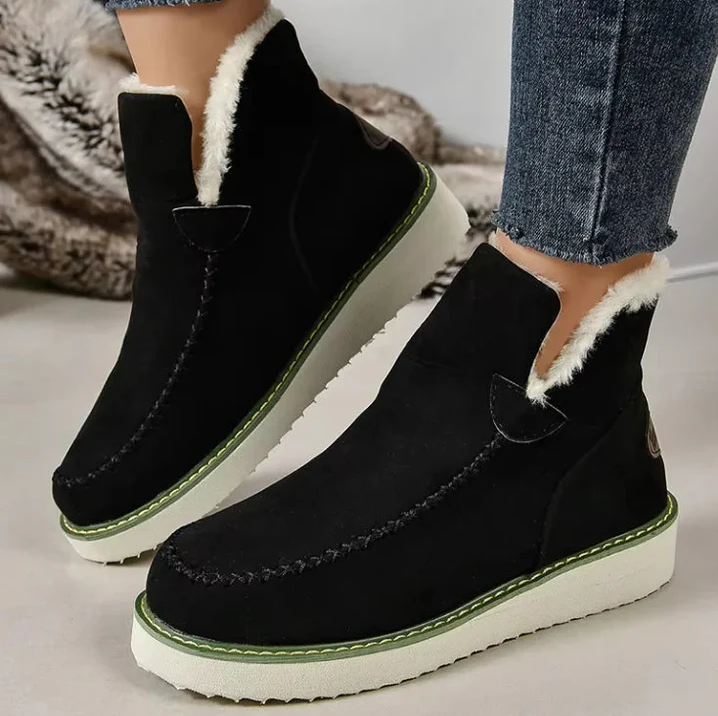 Warm and fuzzy women's snow boots