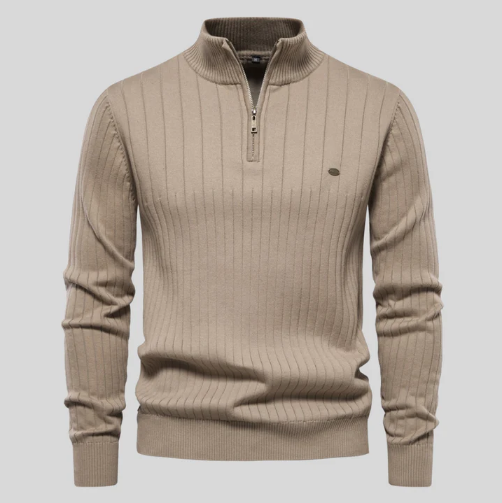 Classic Zip Up Knitted Sweater