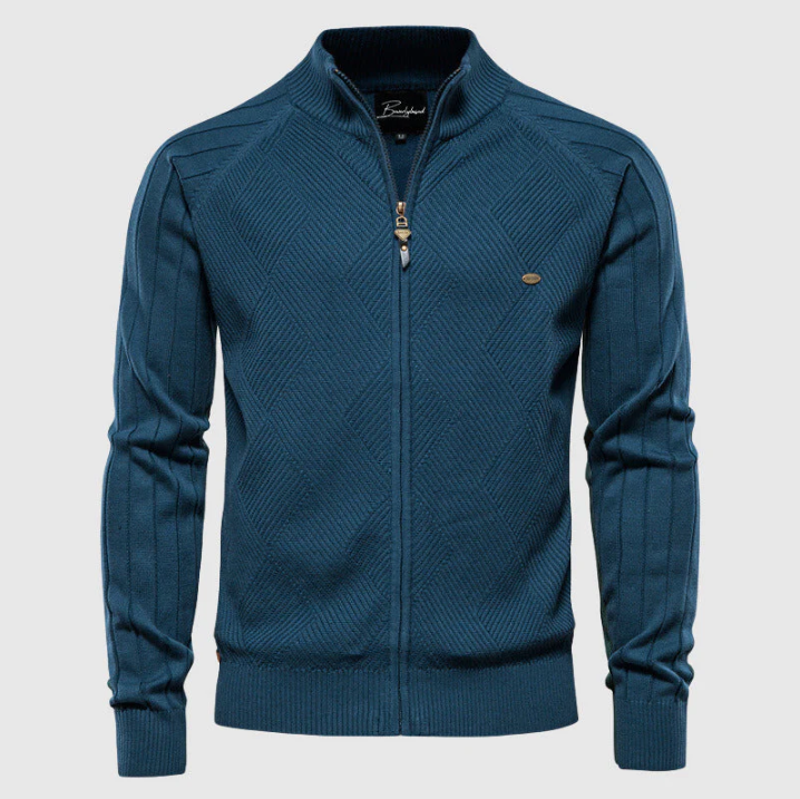Stylish Men's Full Zip Jacket - OutfitLondon