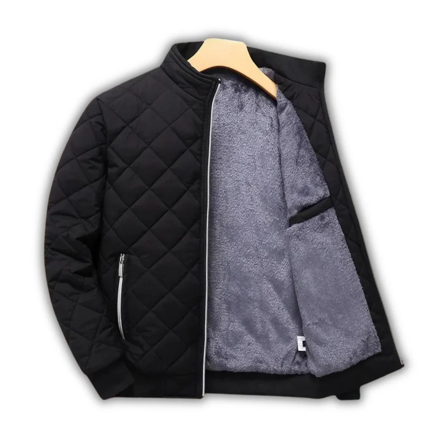 Warm Insulated Quilted Mens Coat