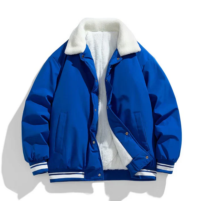Men's Thick Fleece Lined Winter Coat: Warm & Durable