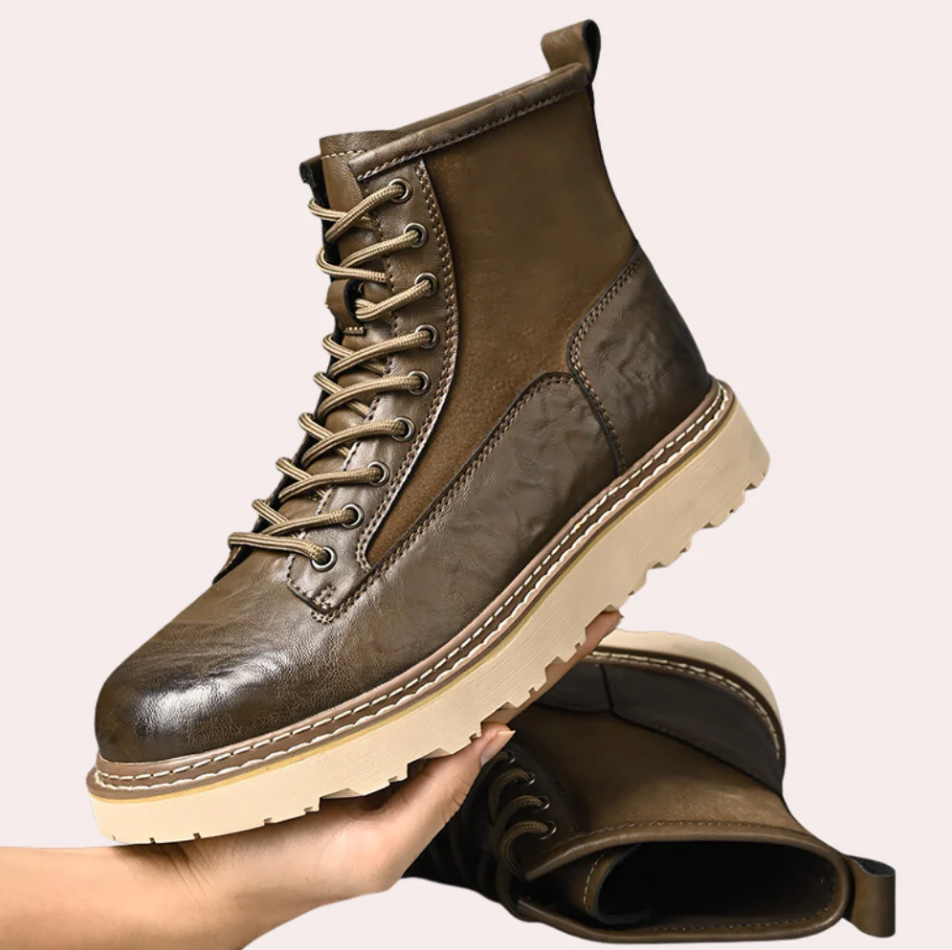 Stylish Men's Tall Leather Boots - OutfitLondon