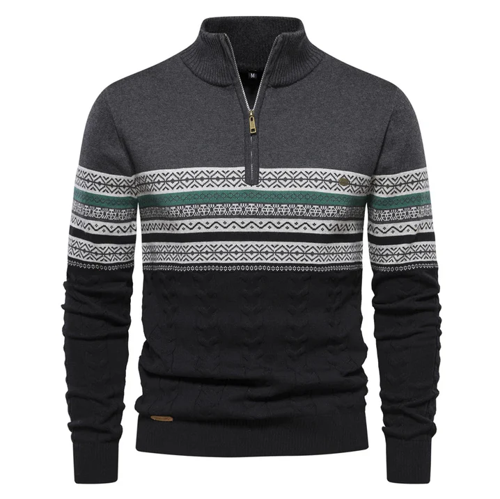 Vintage Style Patterned Women's Sweater