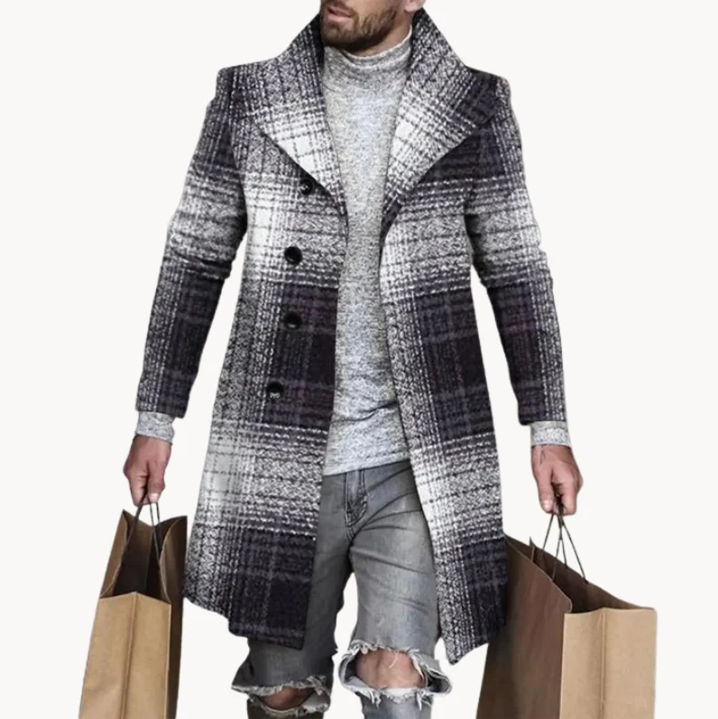 Classic Fit Men's Tailored Overcoat - OutfitLondon