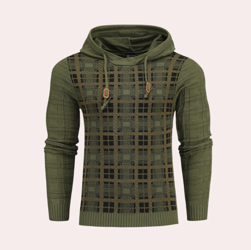 Men's Hooded Fleece Pullover Sweater