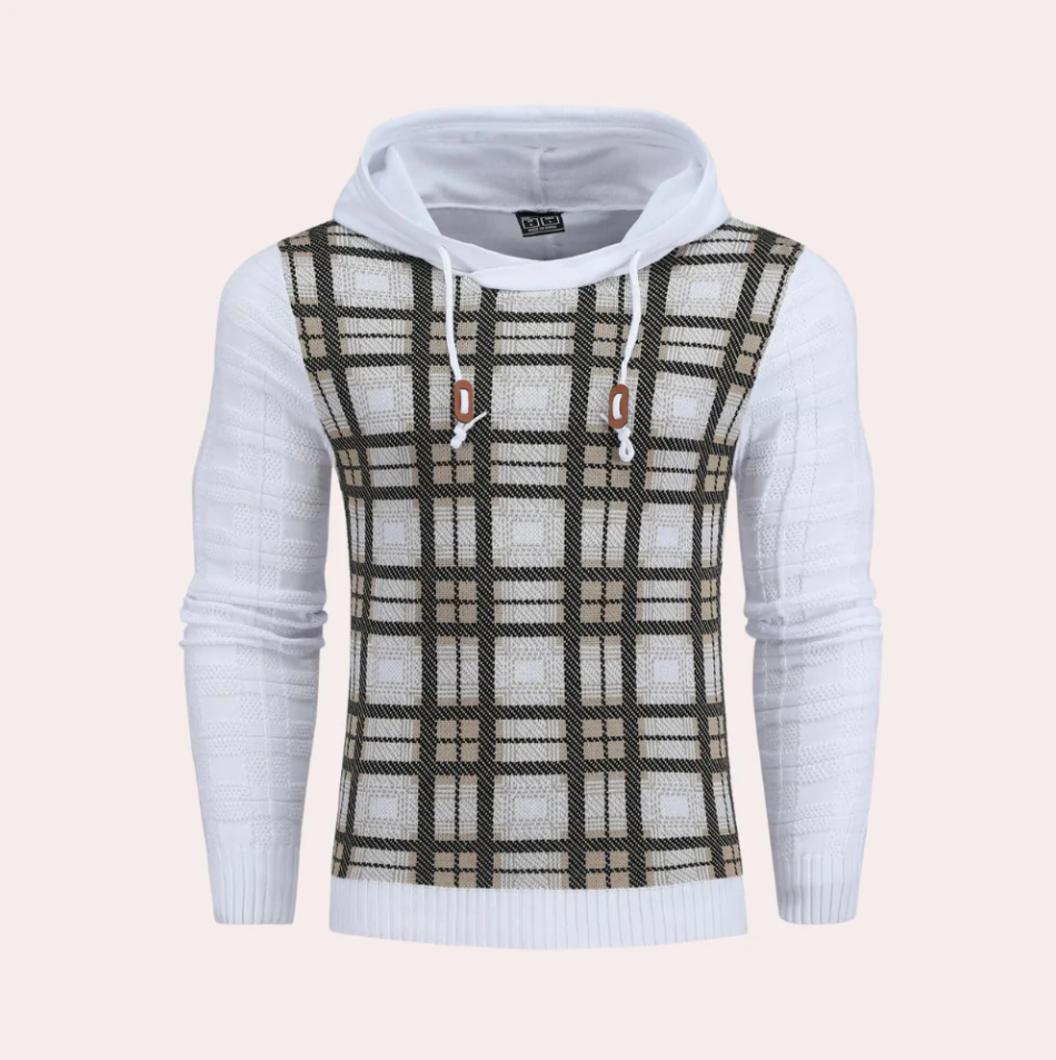 Men's Hooded Fleece Pullover Sweater