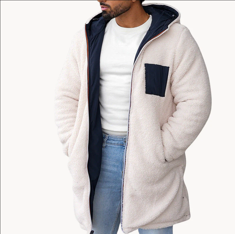 Men's Reversible Thermal Two Tone Parka Jacket - OutfitLondon