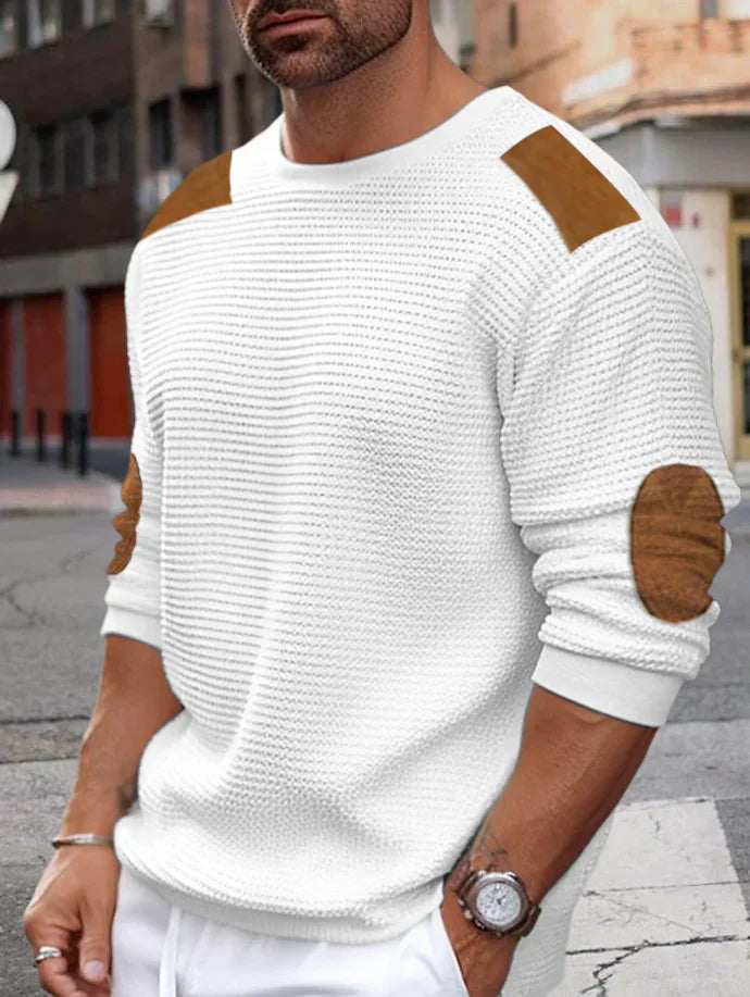 Men's Warm Waffle Pattern Sweater - OutfitLondon