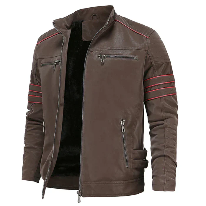 Tough Classic Biker Leather Jacket - OutfitLondon