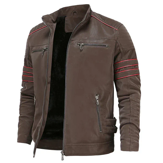 Tough Classic Biker Leather Jacket - OutfitLondon