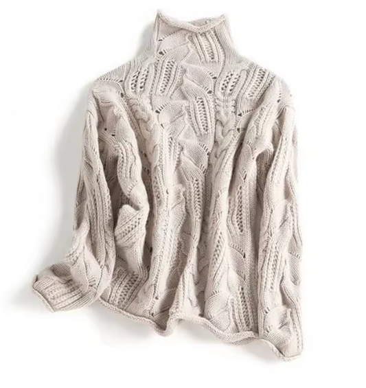 Belvoir Women's Merino Wool Turtleneck Sweater - OutfitLondon