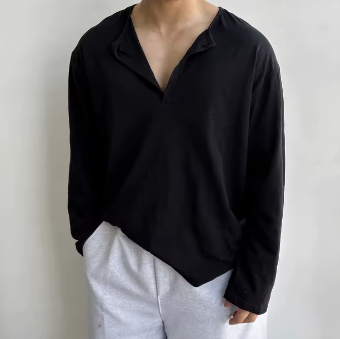 Men's Linen Cotton Shirt Relaxed Fit Breathable