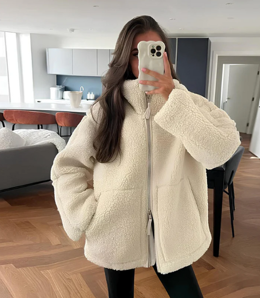 Soft Women's Large Fleece Zip Up Jacket - OutfitLondon