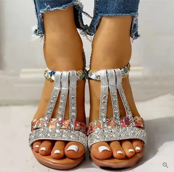 Comfortable High Heel Wedge Sandals