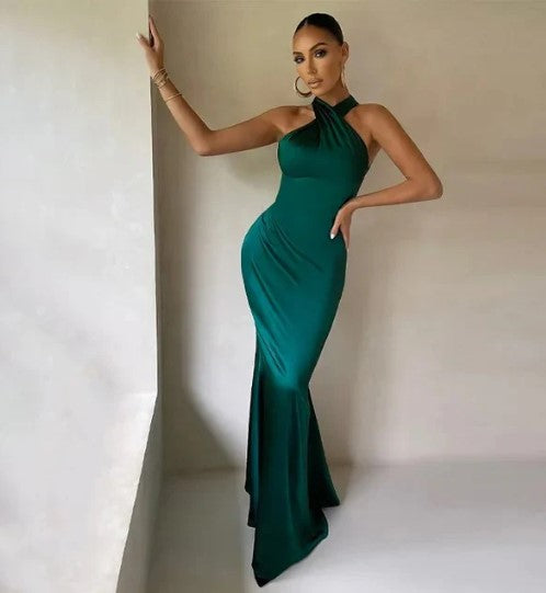 Elegant Silk Formal Dress for Ladies