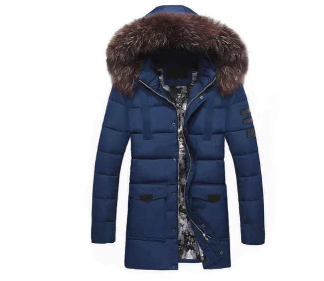 Men's Warm Faux Fur Lined Winter Jacket - OutfitLondon