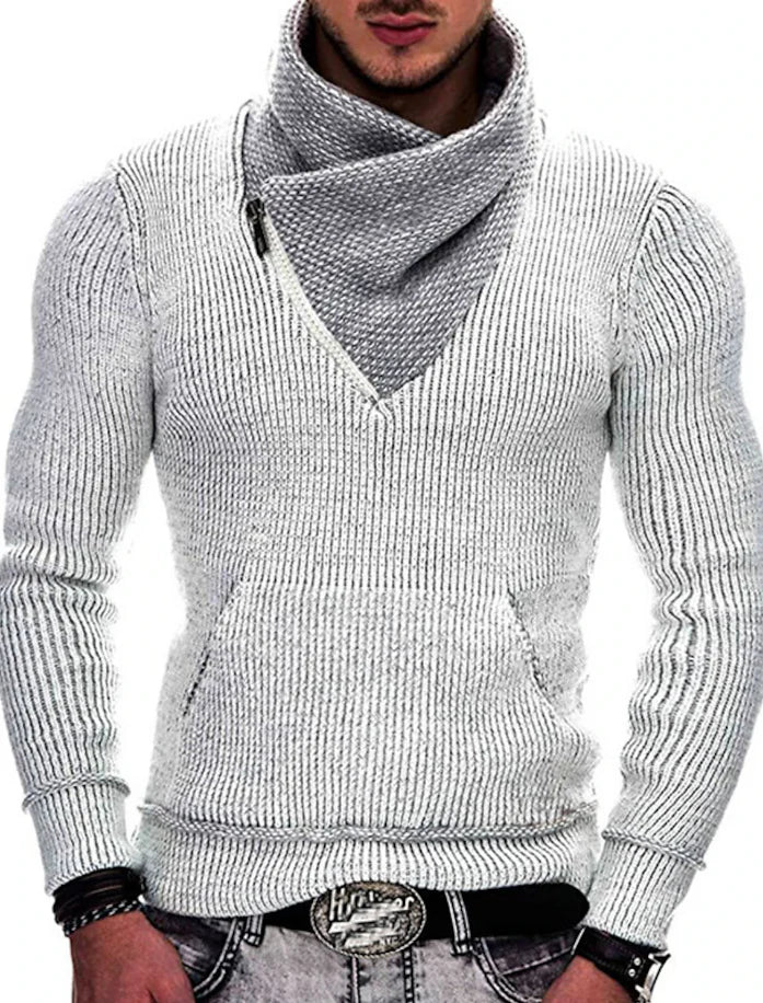 Men's Fashionable Knit Crew Sweater