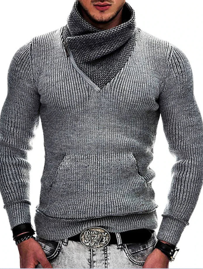 Men's Fashionable Knit Crew Sweater