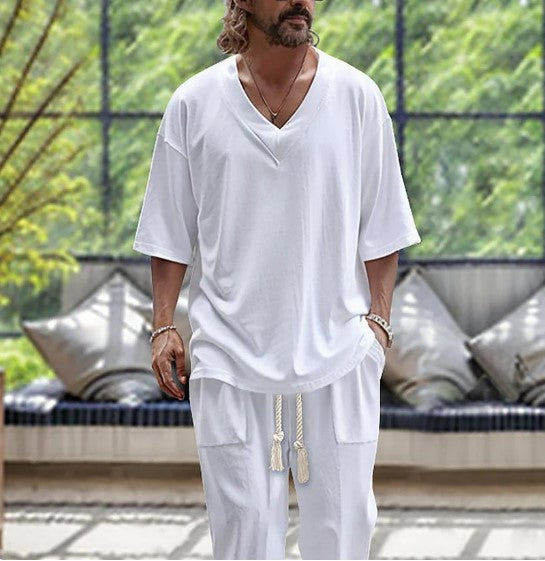 Classic Cotton Shirt and Pants Set