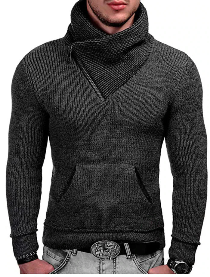 Men's Fashionable Knit Crew Sweater - OutfitLondon