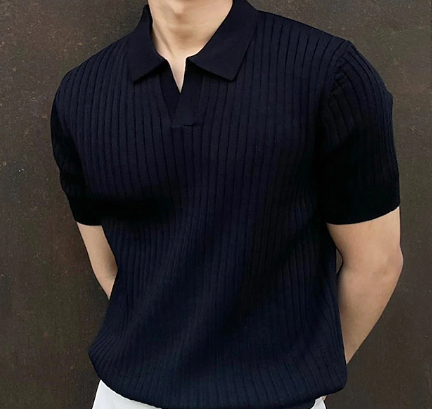 Relaxed Fit Short Sleeve Summer Polo Shirt for Men