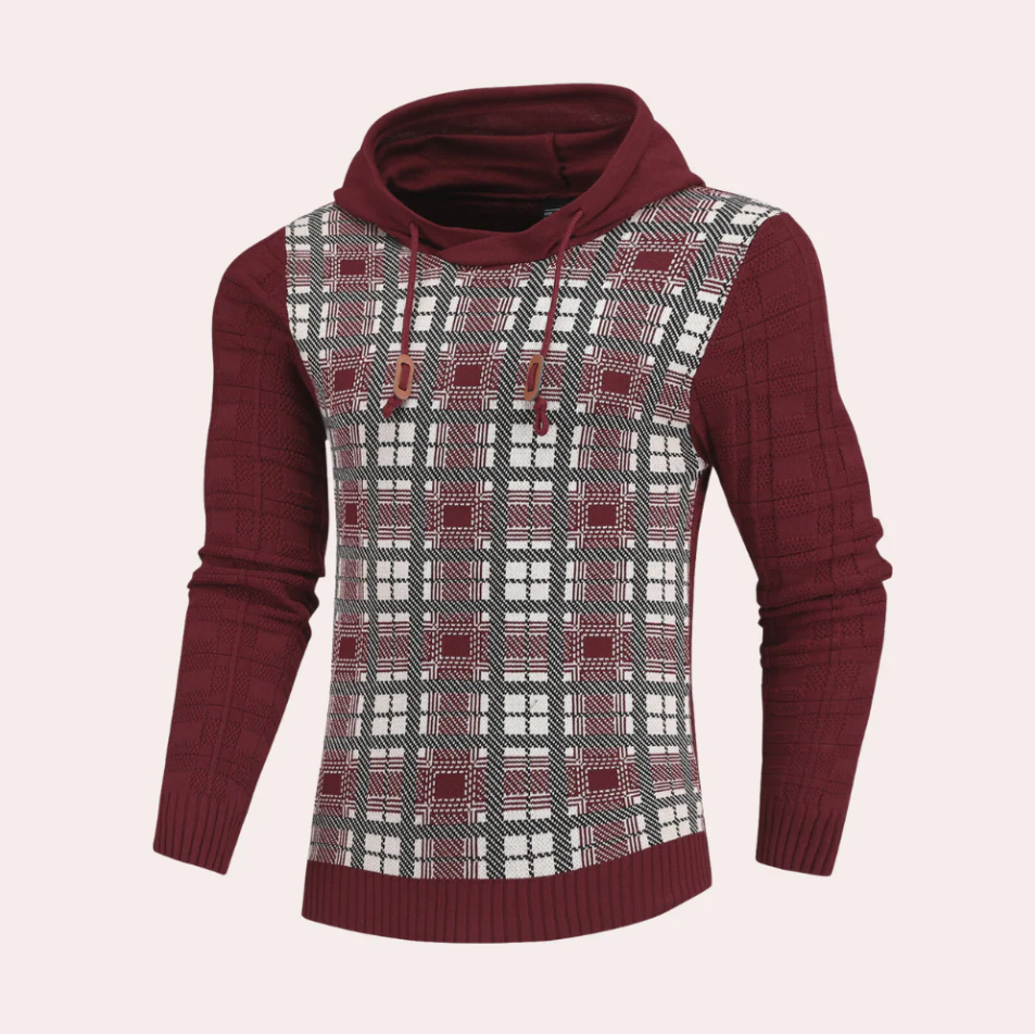 Men's Hooded Fleece Pullover Sweater - OutfitLondon
