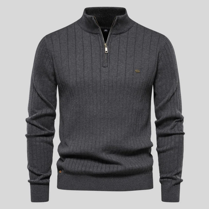 Classic Zip Up Knitted Sweater