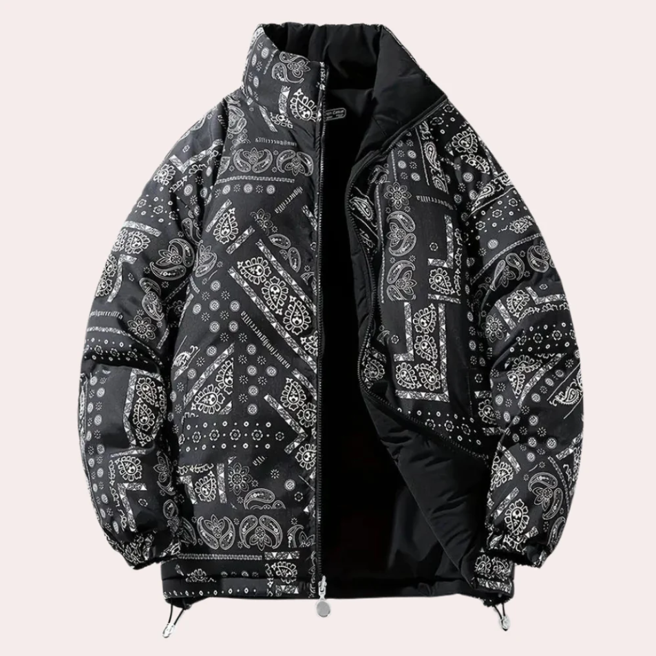 Warm Men's High Neck Snow Jacket - OutfitLondon