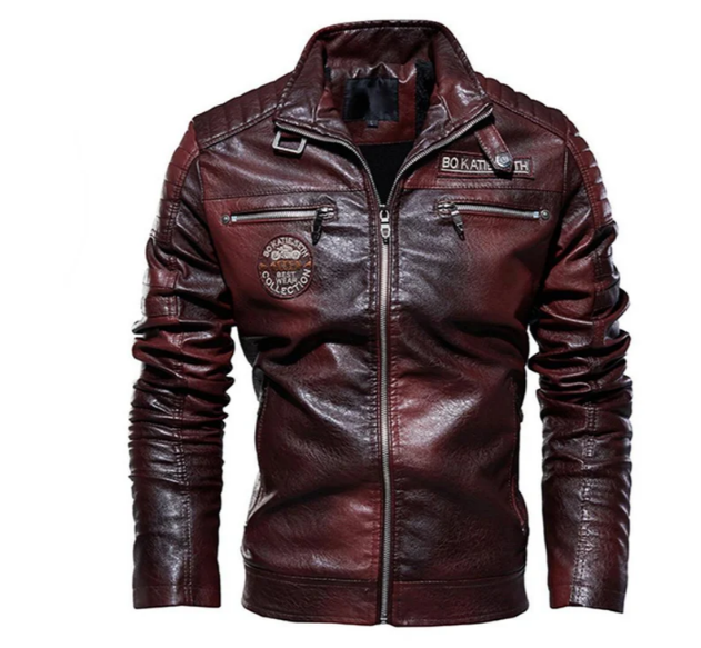 Rugged Distressed Leather Biker Jacket - OutfitLondon