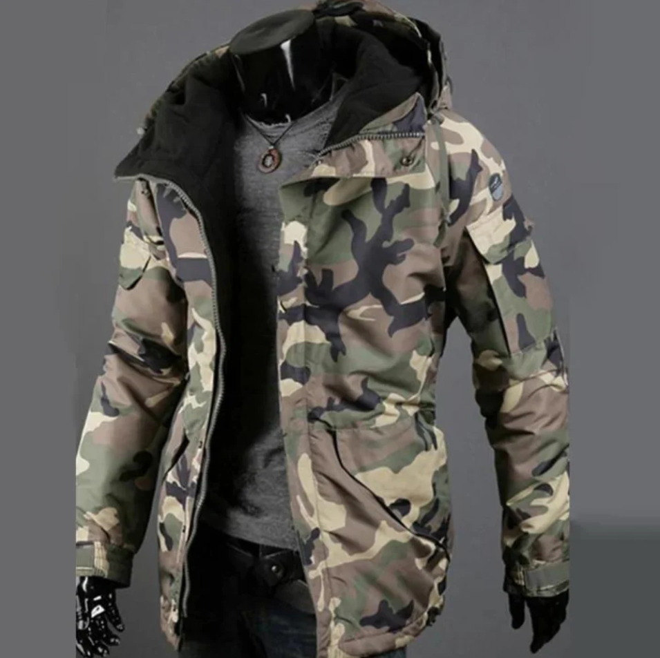 Military Style Camo Men's Jacket - OutfitLondon
