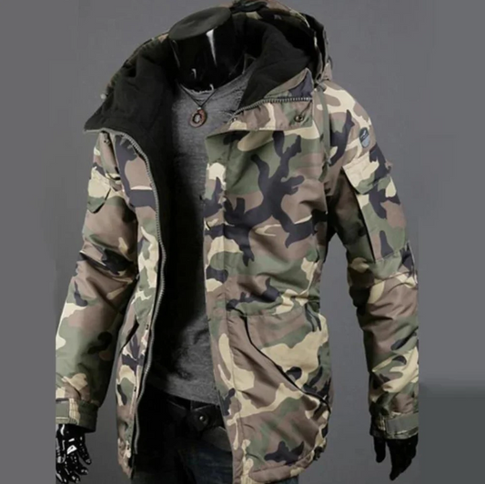 Military Style Camo Men's Jacket - OutfitLondon