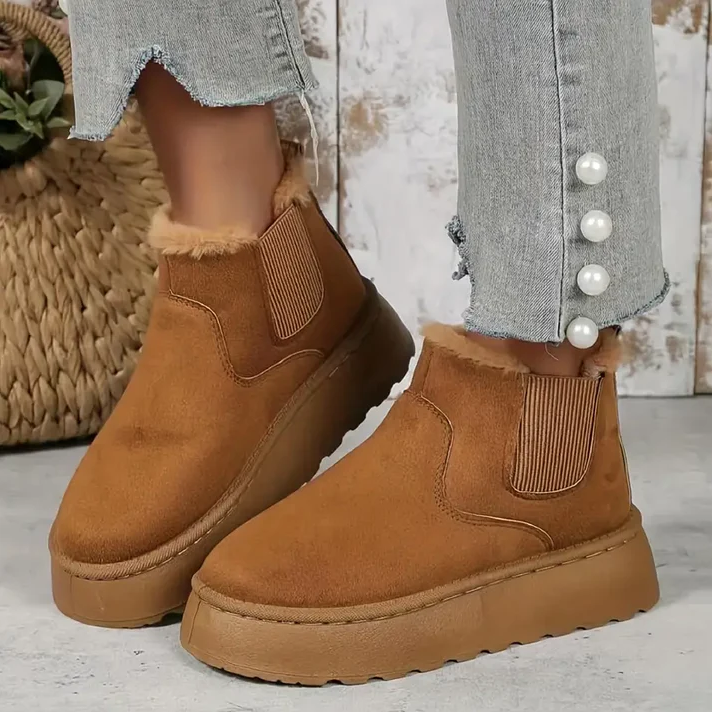 Warm Women's Fur Lined Ankle Boots