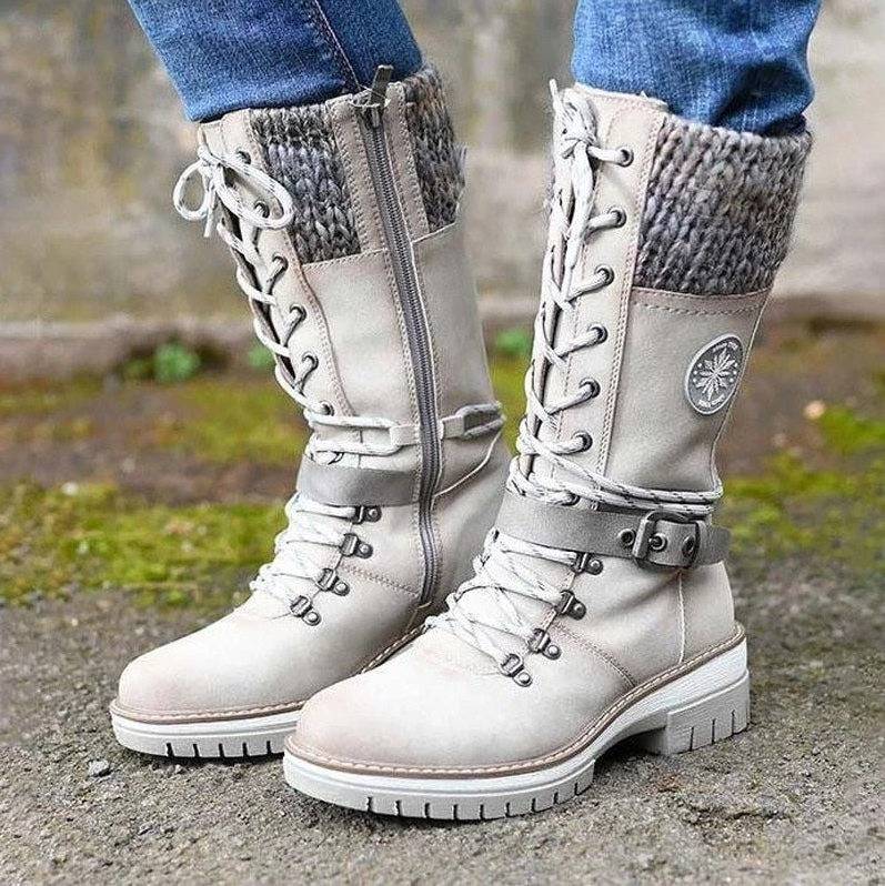 Warm Waterproof Women's Leather Ankle Boots