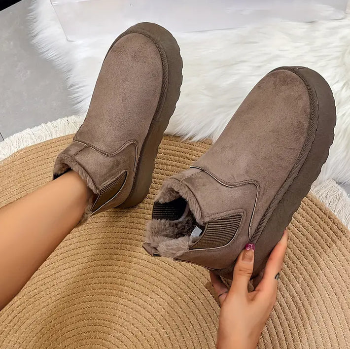Warm Women's Fur Lined Ankle Boots